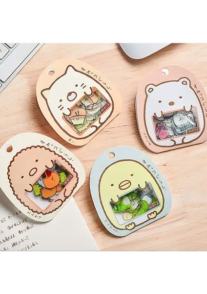 Tonkatsu Temalı Sumikko Gurashi 50 Adet Sticker Seti Bullet Journal GGK DC015