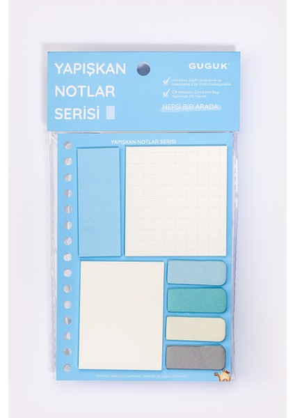 Mavi Yapışkan Not Seti Post It Sticky Note GGK KYN003