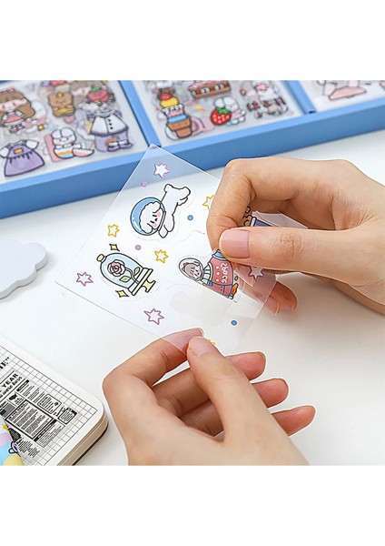 Wardrobe Small World Temalı 100 Yaprak 4 Bölmeli Sticker Seti Bullet Journal GGK DZ077