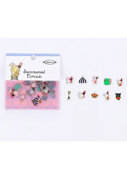 Sentimental Circus Temalı 80 Adet Sticker Seti Bullet Journal GGK DB011