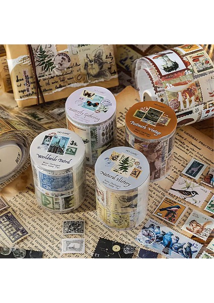 Mushroom Collect Temalı Rulo Sticker Bullet Journal GGK DAB135