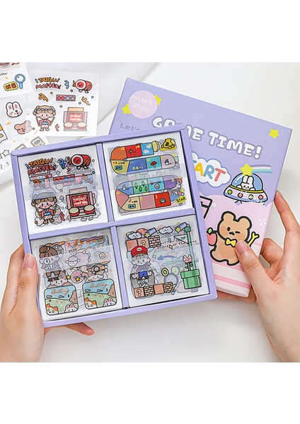 Game Time Temalı 100 Yaprak 4 Bölmeli Sticker Seti Bullet Journal GGK DZ072