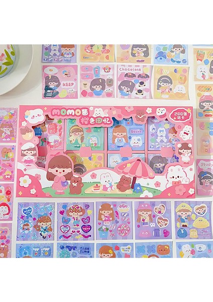 Momo Temalı 200 Yaprak Sticker Seti Bullet Journal GGK DD020