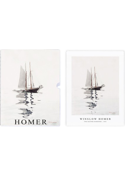 Two Masted Schooner, Özel Tasarım Kılıflı, A4 Poster