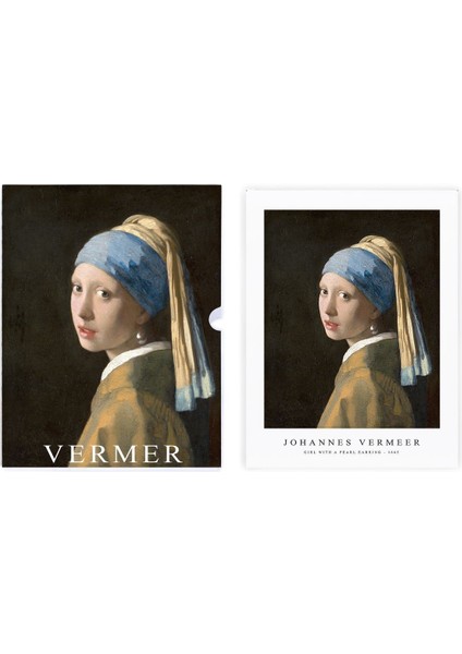 Girl With A Pearl Earring, Özel Tasarım Kılıflı, A4 Poster