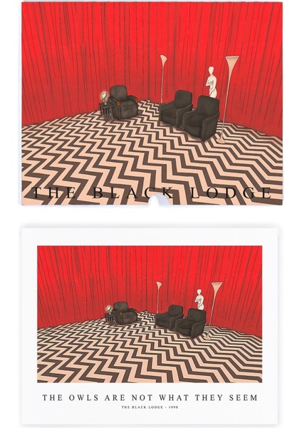 The Black Lodge, Özel Tasarım Kılıflı, A4 Poster