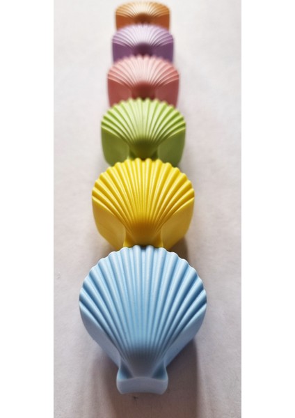 6'lı Midye - Istiridye Şekilli Deniz Kabuğu Pastel Fosforlu Kalem fiyatları