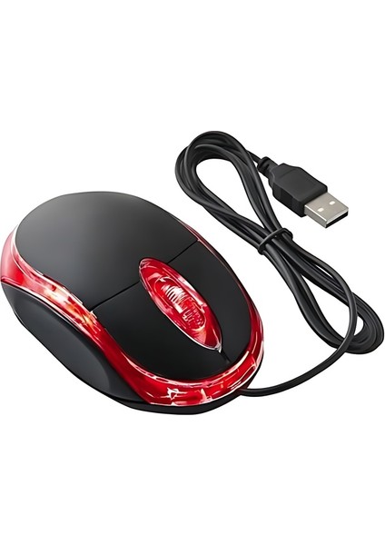 USB Kablolu Işıklı Optik Mause PL-1076