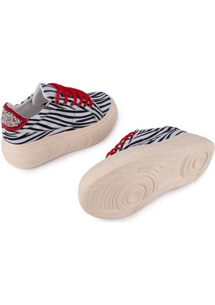 Modern Rahat Dantel Tasarım Ayakkabı 7961 Zebra fiyatları