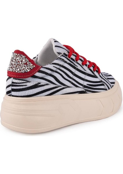 Modern Rahat Dantel Tasarım Ayakkabı 7961 Zebra indirimleri