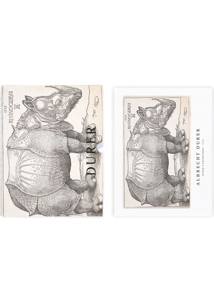 Durer’s Rhinoceros Özel Tasarım Kılıflı A4 Poster fiyatları