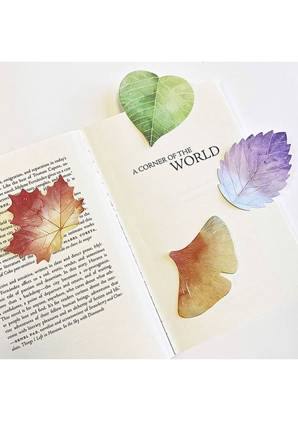 Ginkgo Yaprağı Temalı Post It Not Seti Sticky Note GGK MG094