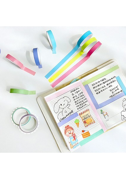 Violet Temalı 8 Renkli Washi Bant Sticky Note GGK PC013