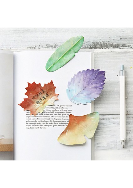 Ginkgo Yaprağı Temalı Post It Not Seti Sticky Note GGK MG094