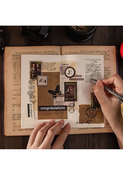 Soyut Temalı 100 Adet Pul Sticker Seti Bullet Journal GGK DQ119