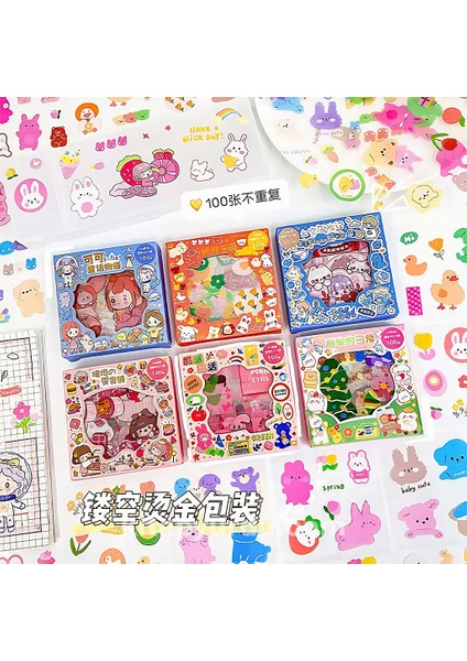 Star Little Spirit Temalı 100 Yaprak Sticker Seti Bullet Journal GGK DA008 modelleri