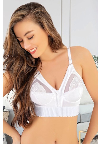 Miraxx Beyaz Mideli Toparlayıcı Sütyen - 504