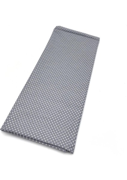 120X50 cm Pamuklu Astarlık Kumaş Gri Minik Puantiye