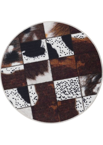Halı Kahverengi DR01 Yıkanabilir Yuvarlak Kesme Ince Yolluk Kilim Salon Halısı Modelleri fiyatları