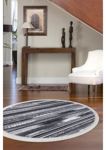 Halı Gri Köln Saçaklı Yuvarlak Kaymaz Kesme Ince Yolluk Kilim Salon Halısı Modelleri