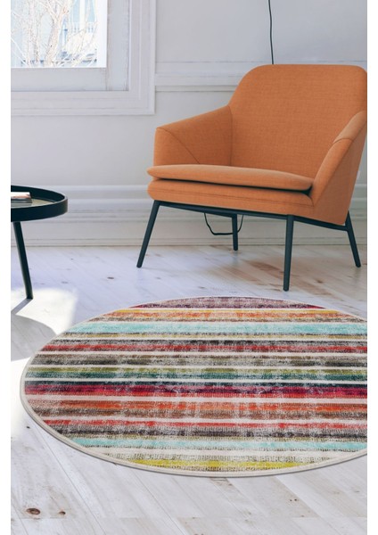 Halı Multi Yıkanabilir Saçaksız Yuvarlak Kesme Ince Yolluk Kilim Salon Halısı Modeli