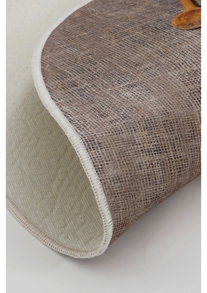Halı Kahverengi Mutfak Yuvarlak Kesme Ince Yolluk Kilim Salon Halısı Modelleri modelleri