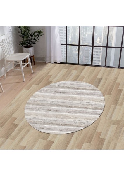 Halı Vizon KY7055 Yıkanabilir Yuvarlak Kesme Ince Yolluk Kilim Salon Halısı Modeli
