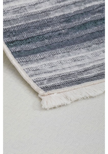 Halı Gri 9026 Yıkanabilir Saçaklı Kesme Ince Yolluk Kilim Salon Halısı Modelleri modelleri
