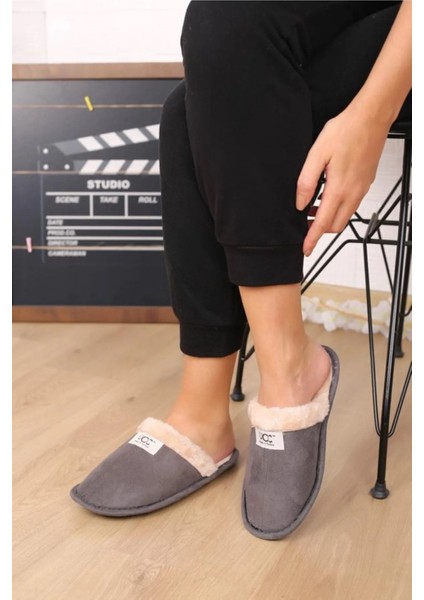 Ünisex Içi Kürklü Kışlık Ev Terliği Misafir Çeyiz Bohça Terliği Kaymaz Ses Yapmaz Taban fırsatları