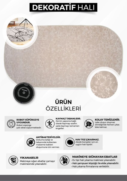 Halı Vizon Elit Yıkanabilir Saçaklı Kaymaz Kesme Ince Yolluk Kilim Salon Halısı Modelleri