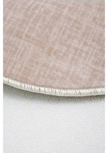 Halı Vizon Stylish Yıkanabilir Saçaksız Oval Kesme Ince Yolluk Kilim Salon Halısı Modeli