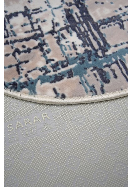 Halı Mavi Trend Yıkanabilir Saçaksız Oval Kesme Ince Yolluk Kilim Salon Halısı Modelleri fırsatları