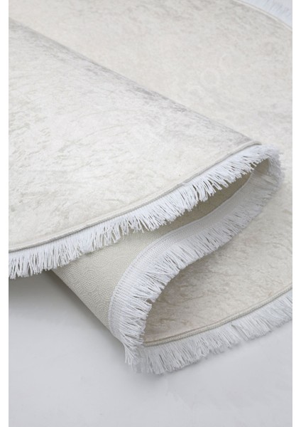 Halı Krem Janjanlı Oval Saçaklı Kesme Ince Yolluk Kilim Salon Halısı Modelleri fırsatları