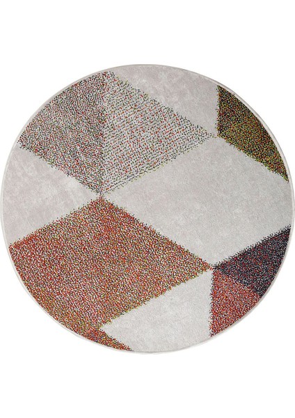 Halı Multi K1270 Yıkanabilir Yuvarlak Kesme Ince Yolluk Kilim Salon Halısı Modelleri