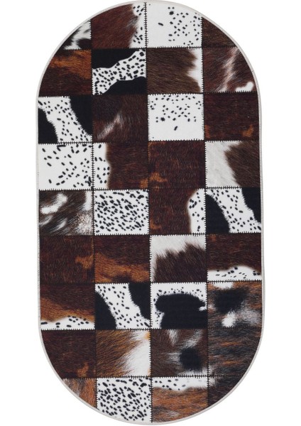 Halı Kahverengi DR01 Yıkanabilir Oval Kesme Ince Yolluk Kilim Salon Halısı Modelleri fiyatları