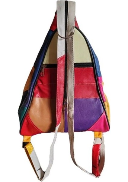 Kadın Hakiki Deri Maymun Model Sırt Çantası - Çok Bölmeli - Kırmızı Ala fiyatları