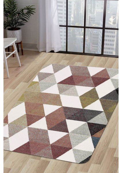 Halı Multi K1270 Yıkanabilir Saçaksız Kesme Ince Yolluk Kilim Salon Halısı Modelleri