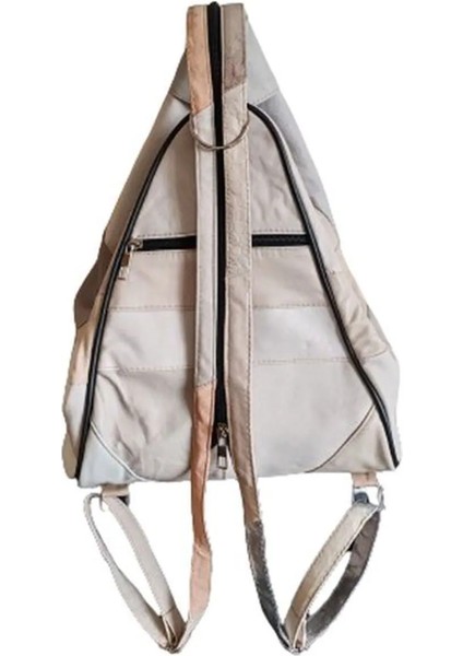 Kadın Hakiki Deri Maymun Model Sırt Çantası - Çok Bölmeli - Açık Ala fiyatları