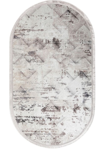 Halı Bej K1280 Yıkanabilir Saçaklı Oval Kesme Ince Yolluk Kilim Salon Halısı Modeli fiyatları