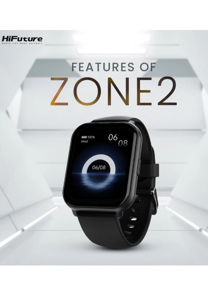 Resmi Distribütör Garantili Zone2 Bluetooth 5.2 IP68 1.96 Inç Arama Özellikli Nabız Spor Takibi 50mm