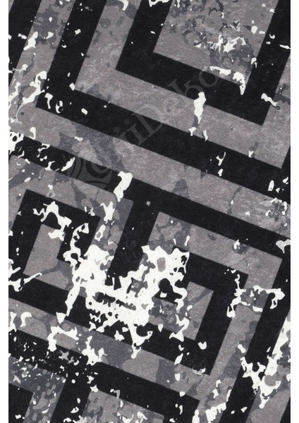 Halı Siyah K1320 Yıkanabilir Yuvarlak Kesme Ince Yolluk Kilim Salon Halısı Modelleri fırsatları