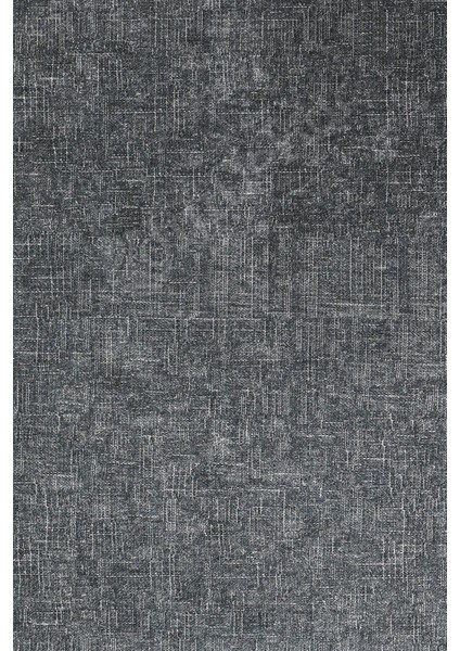 Halı Antrasit K1290 Yıkanabilir Saçaklı Kesme Ince Yolluk Kilim Salon Halısı Modeli