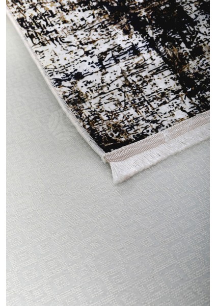 Halı Siyah K1310 Yıkanabilir Saçaklı Kesme Ince Yolluk Kilim Salon Halısı Modelleri modelleri