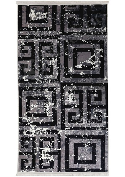 Halı Siyah K1320 Yıkanabilir Saçaklı Kesme Ince Yolluk Kilim Salon Halısı Modelleri fiyatları