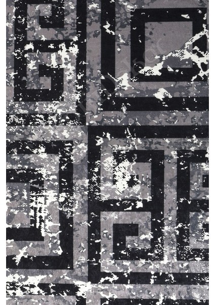 Halı Siyah K1320 Yıkanabilir Saçaklı Kesme Ince Yolluk Kilim Salon Halısı Modelleri modelleri