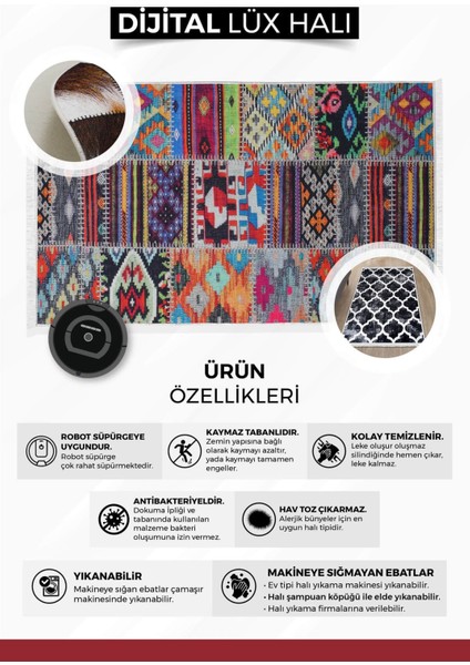 Halı Gri Granit Yıkanabilir Saçaklı Oval Kesme Ince Yolluk Kilim Salon Halısı Modeli