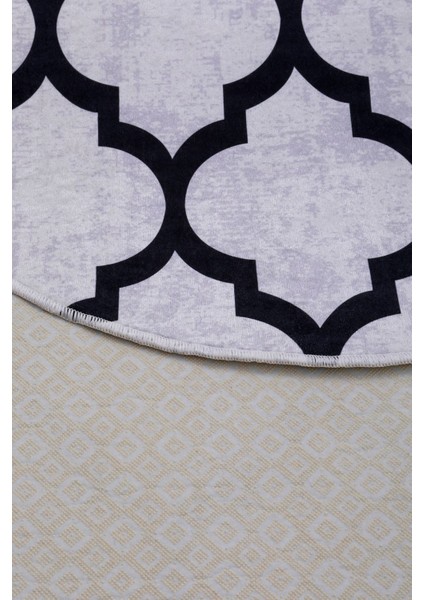 Halı Gri Maça Yıkanabilir Saçaksız Oval Kesme Ince Yolluk Kilim fırsatları