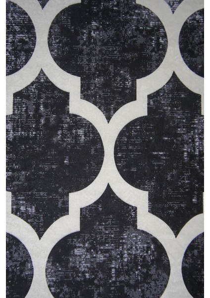 Halı Siyah Maça Yıkanabilir Saçaklı Kaymaz Kesme Ince Yolluk Kilim Salon Halısı Modelleri