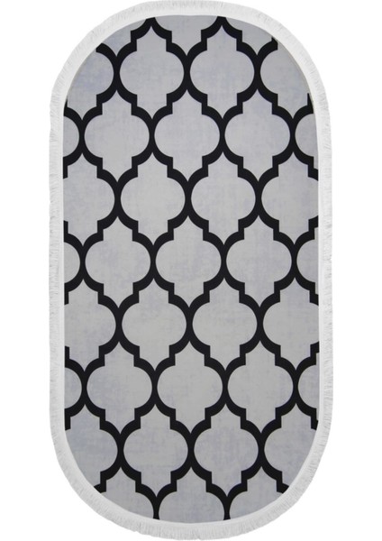 Halı Gri Maça Yıkanabilir Saçaklı Oval Kesme Ince Yolluk Kilim fiyatları