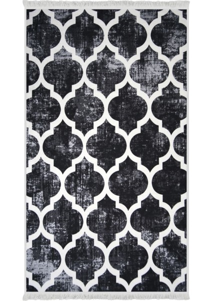 Halı Siyah Maça Yıkanabilir Saçaklı Kaymaz Kesme Ince Yolluk Kilim fiyatları